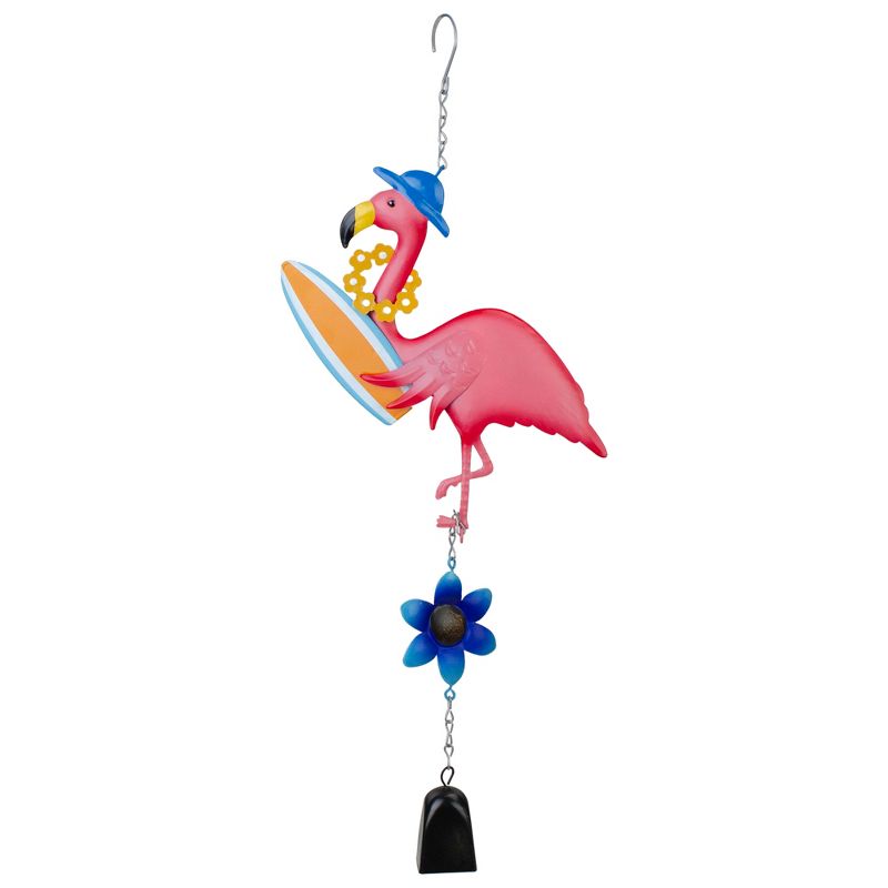 29.5" Metal and Glass Spinning Rose Stake Metallic Blue - Exhart