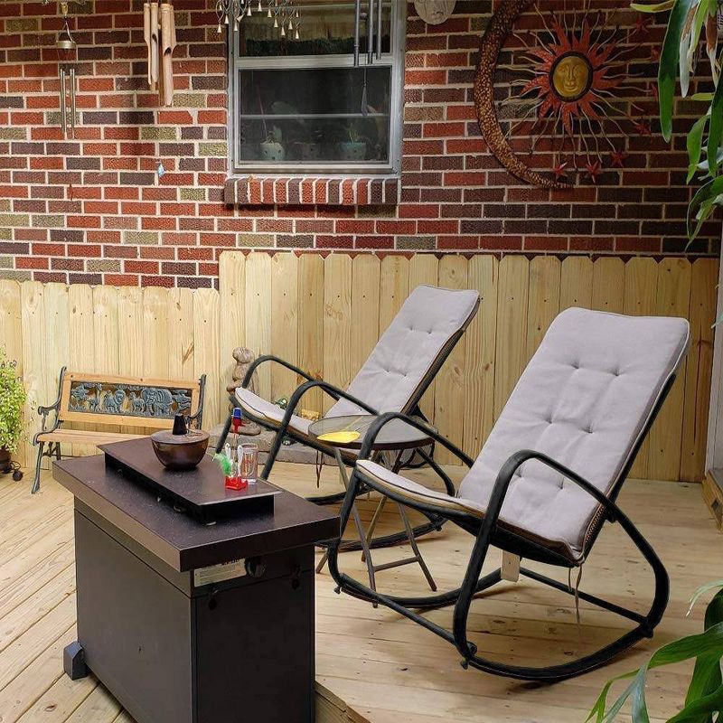 Outdoor Rocking Chair - Black - Captiva Designs