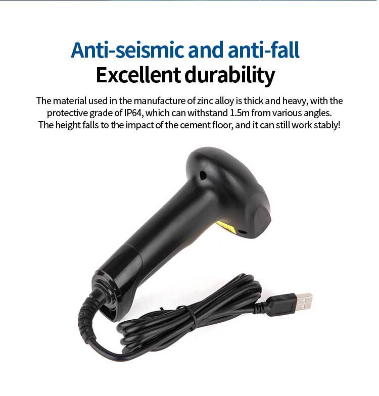 Plugadget 1D CCD handheld barcode scanner Wired barcode reader with USB interface wireless barcode scanner with memory gun reader