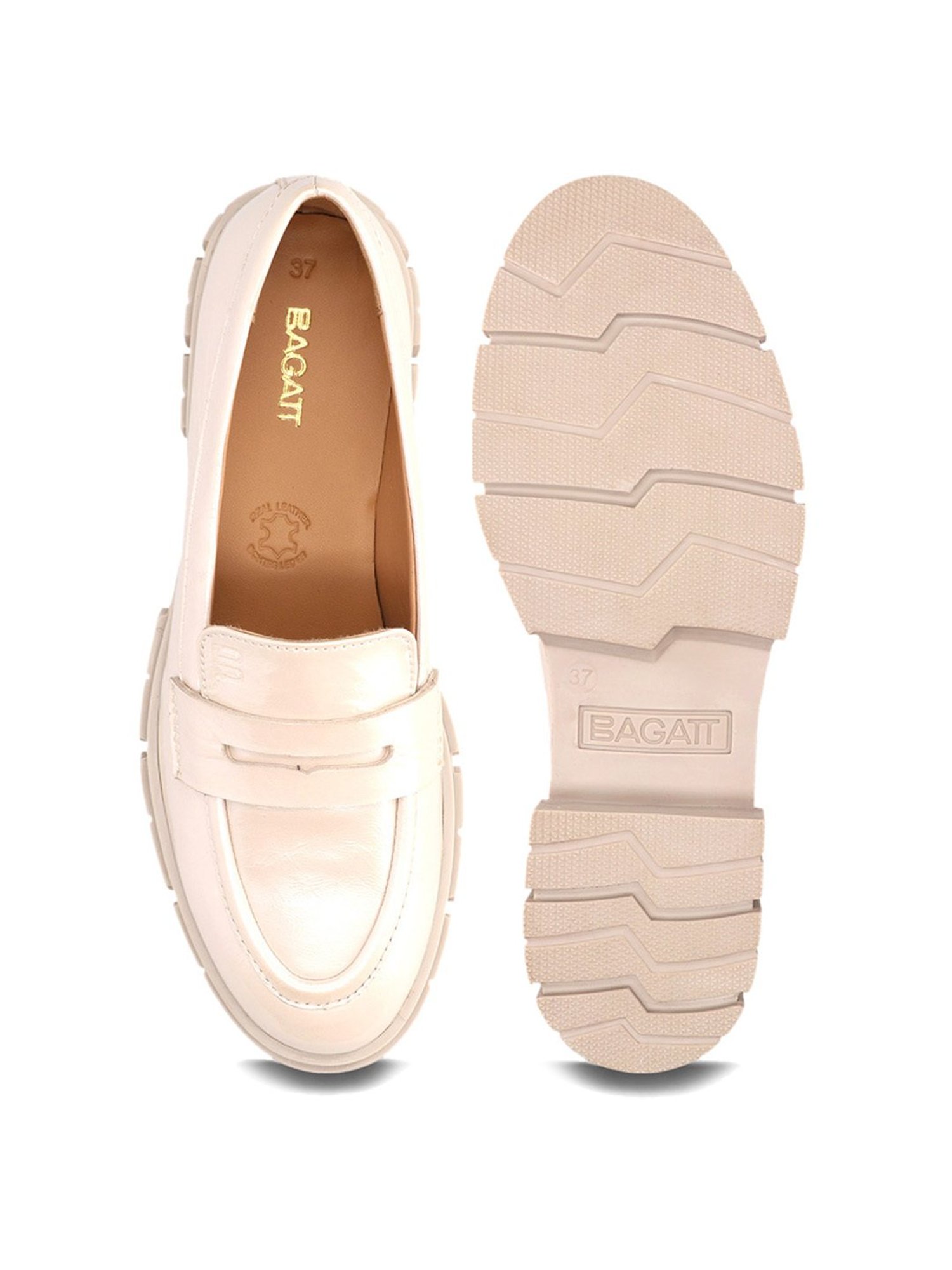 BAGATT Women's Fiona Off white Casual Loafers