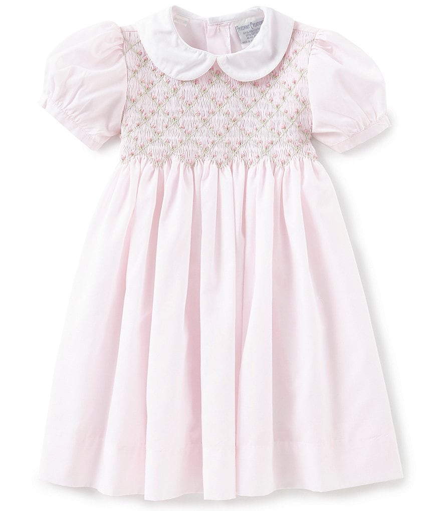 Friedknit Creations Baby Girls 12-24 Months Floral Printed Smocked Dress