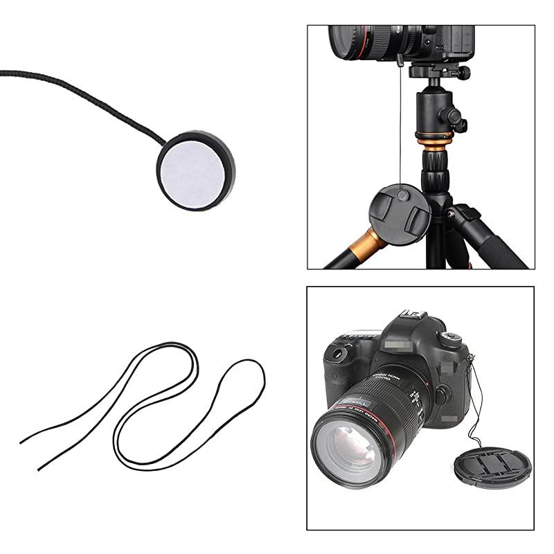 Cap Bundle 4 Snapon Caps for DSLR Cameras 4 Cap Keepers Microfiber Cleaning Cloth Included Compatible Nikon Canon Sony Cameras 55mm