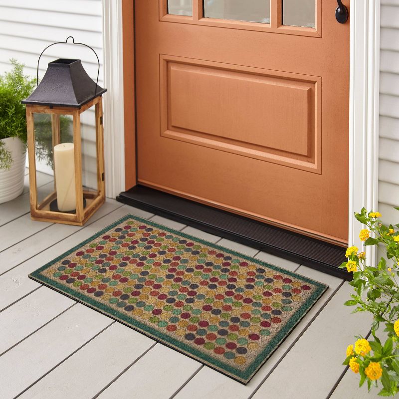 1'6"x2'6" Bright Colorful Dots Ornamental Entry Mat - Mohawk