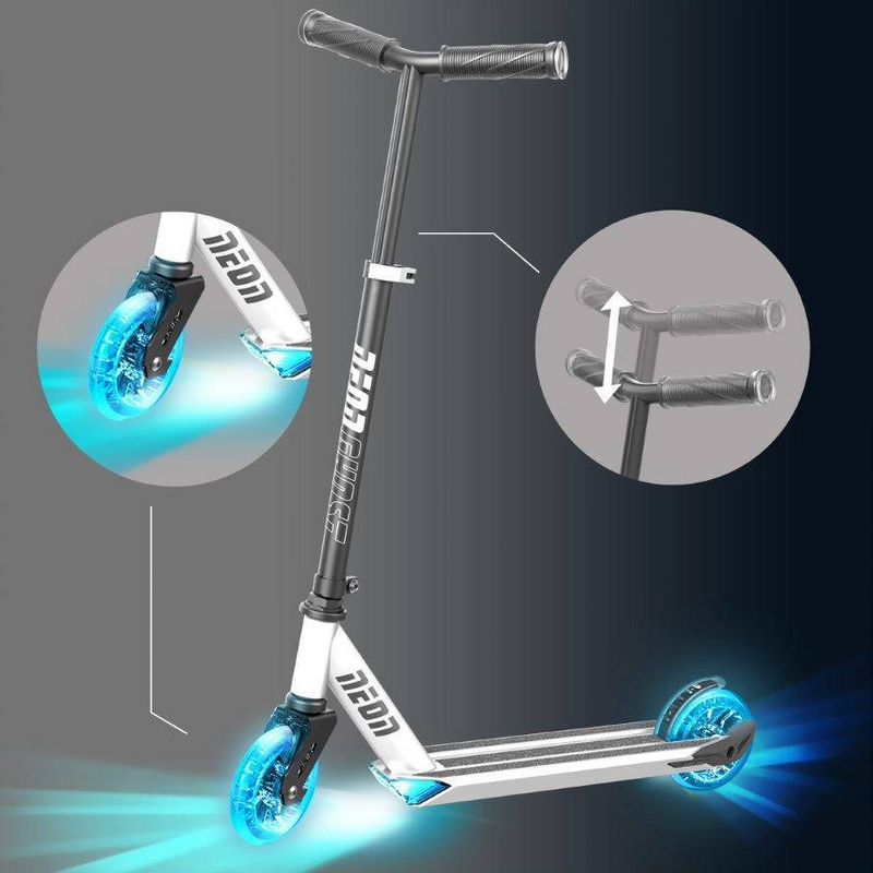 Y-volution Kids' Neon Ghost LED Scooter with Light-Up Wheels