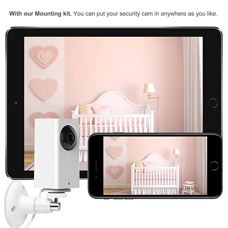 Extension Power Cable for Wyze Cam Pan WyzeCam Kasa Cam YI Dome Home Camera Furbo Dog NestCam Indoor Blink Netvue Durable Charging Flat Cable for Home Security Camera