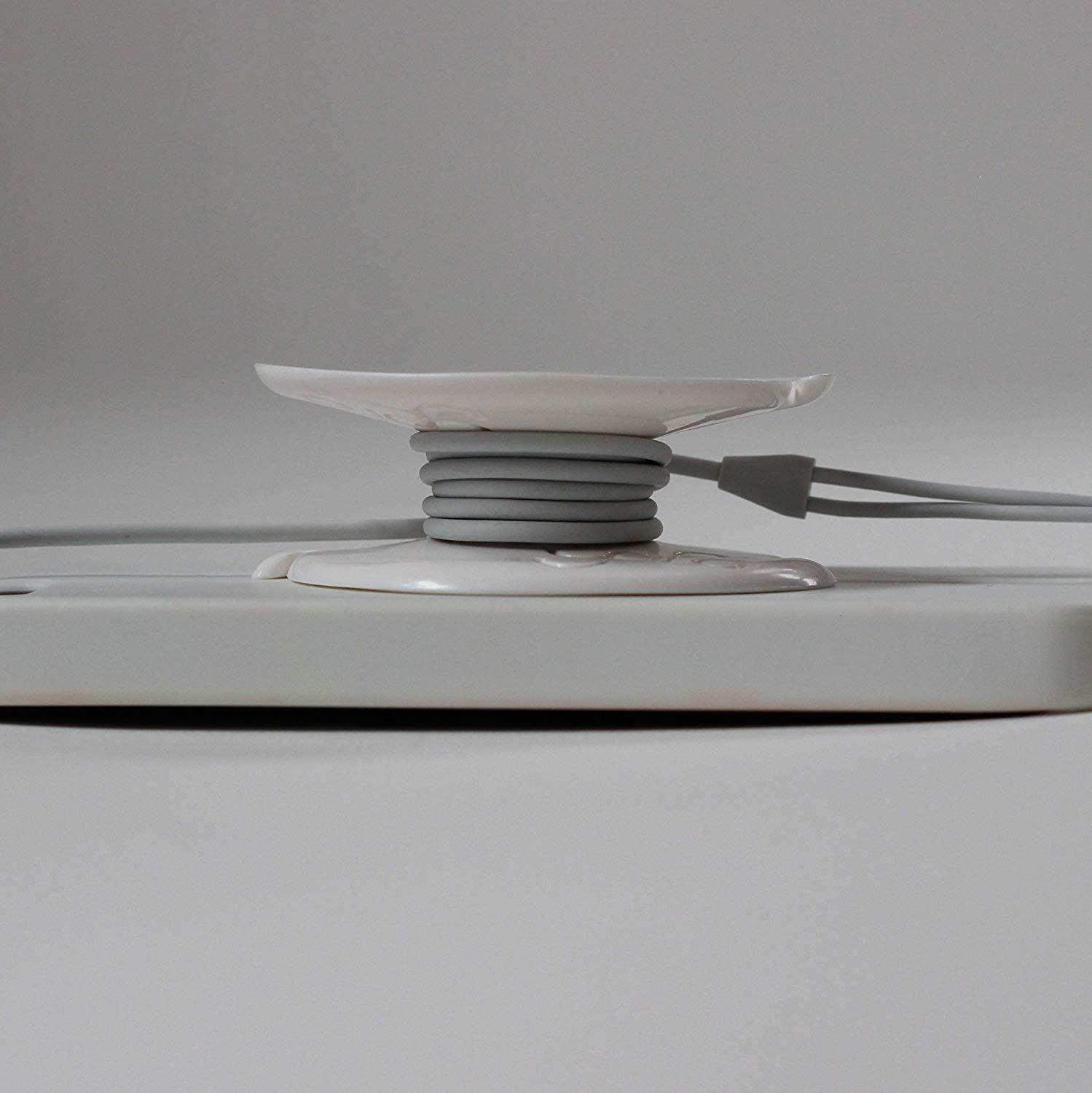 Yofo&reg; - The "Reel" Headphone Solution - Catch Calls with Earbuds & Mic, Avoid Cord Tangle (White)