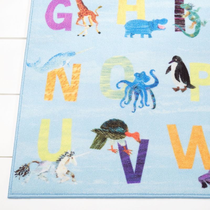 Eric Carle Alphabet Area Rug (6'6"x9'5") Blue - Home Dynamix