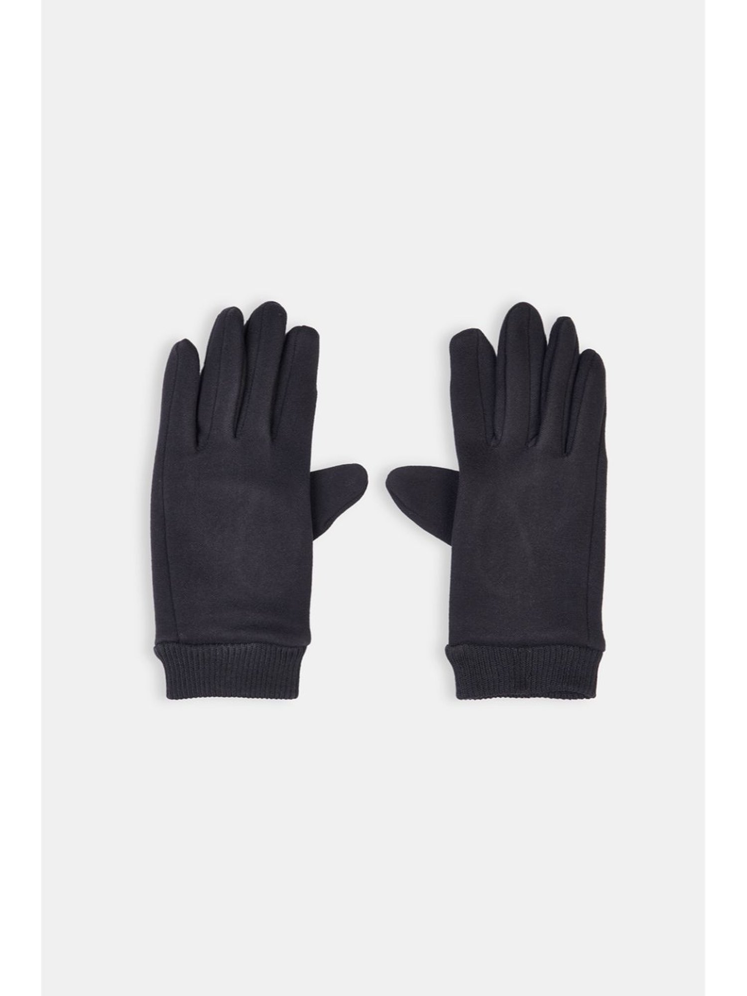 Byford by Pantaloons Black Solid Gloves