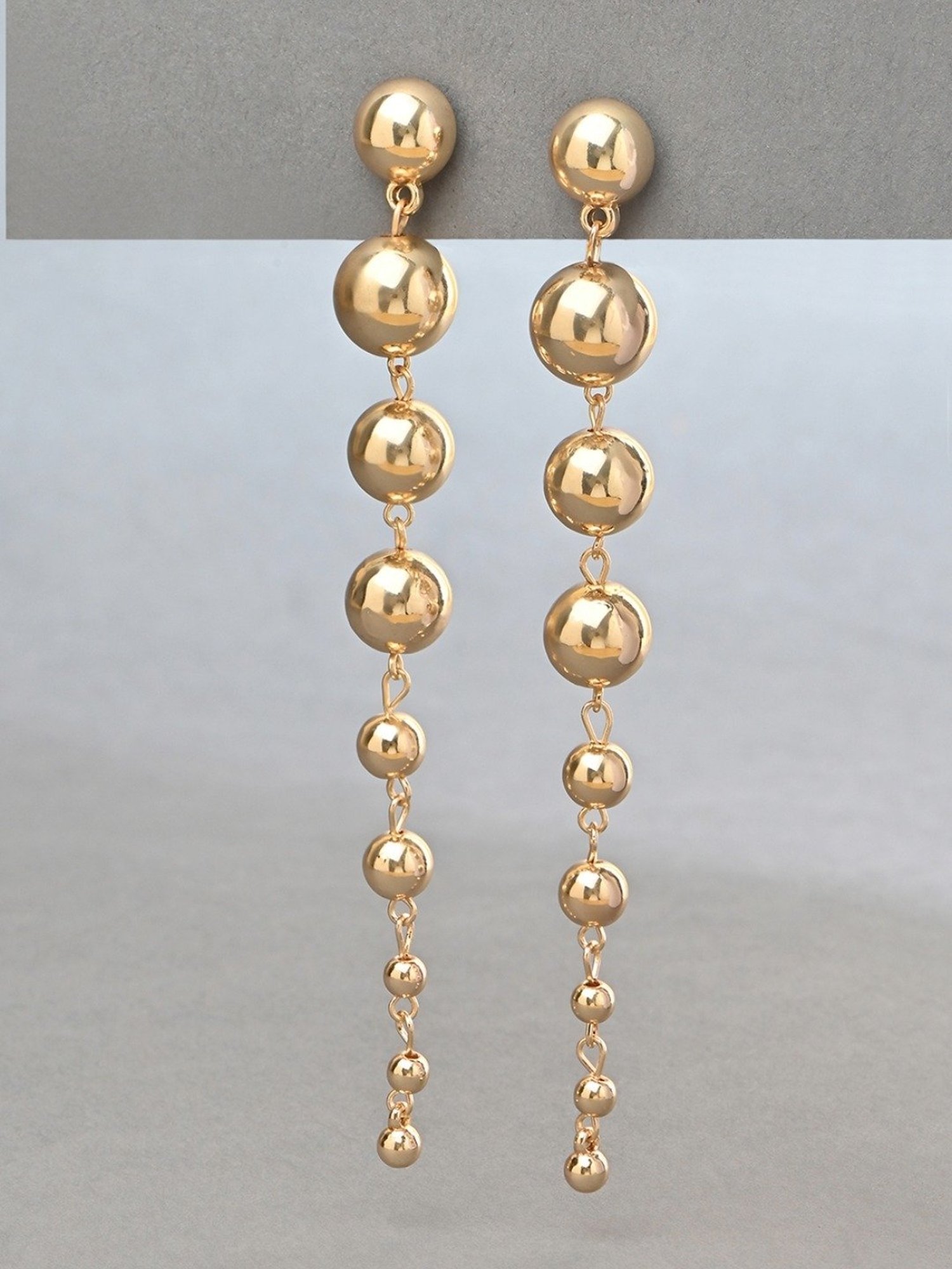 ToniQ Gold Korean Drop Earrings for Women