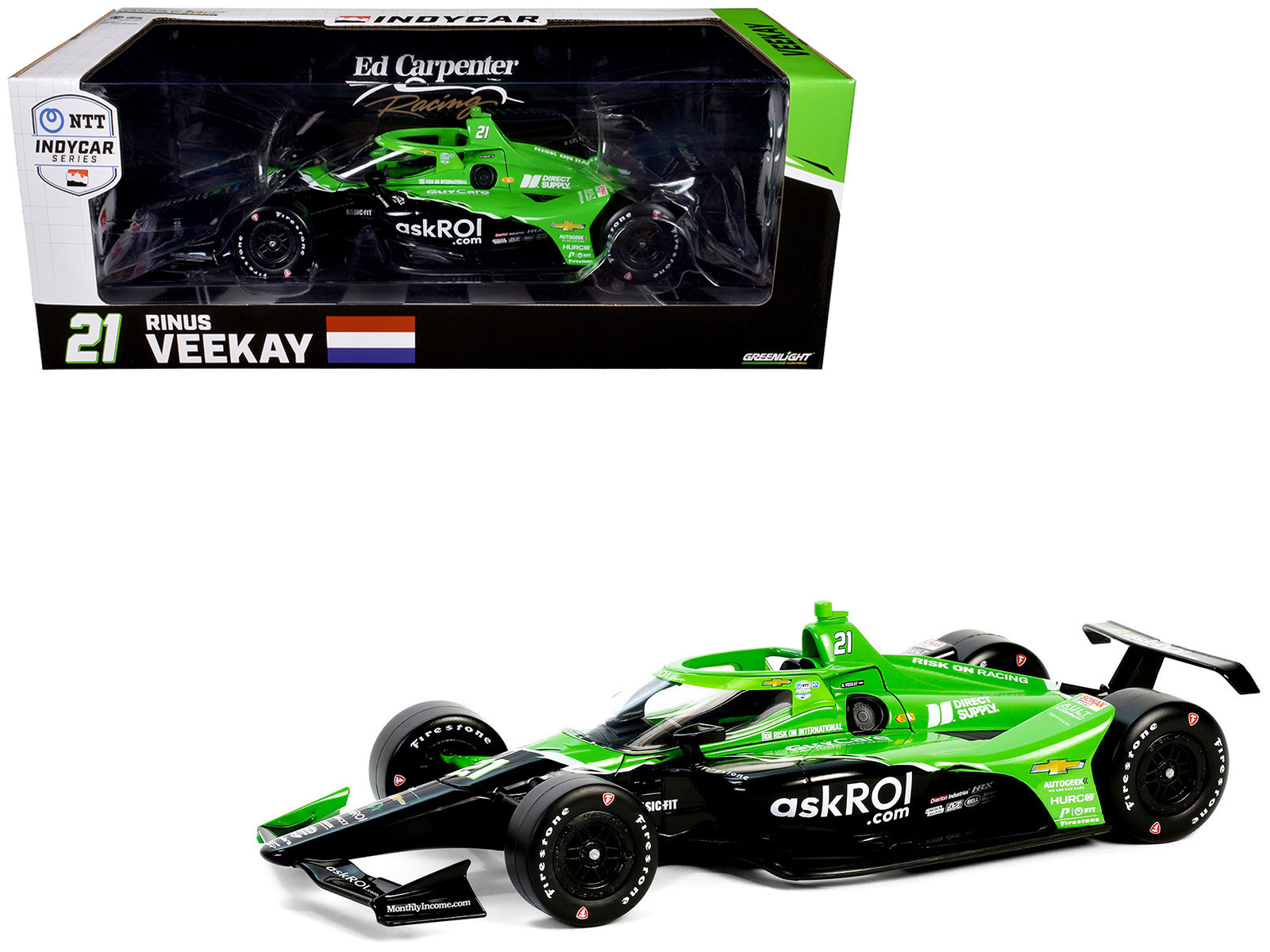 Dallara IndyCar #27 Kyle Kirkwood "AutoNation" Andretti Autosport "NTT IndyCar Series" (2024) 1/18 Diecast Model Car by Greenlight