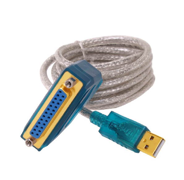 DTECH   USB 2.0 male to DB25 Female Parallel Printer converter Cable 6ft/1.8m, USB M to DB25 F parallel printer converter cable  DT-5005