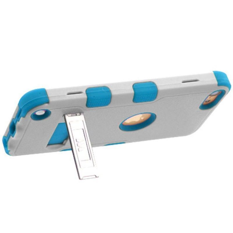 MYBAT For Apple iPod Touch 5th Gen/6th Gen White Blue Hard Hybrid Case Cover w/stand