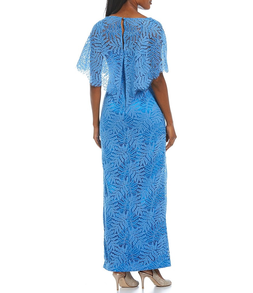 JS Collections Katherine Illusion Lace Pop Over Gown