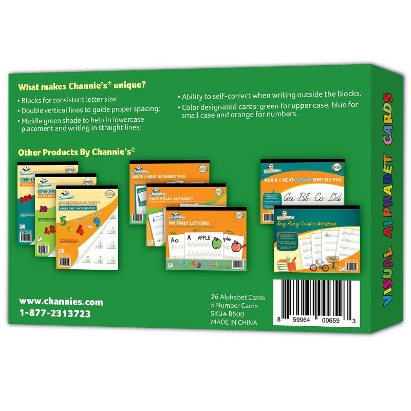 Channie's Dry Erase Alphabet & Number Flash Card