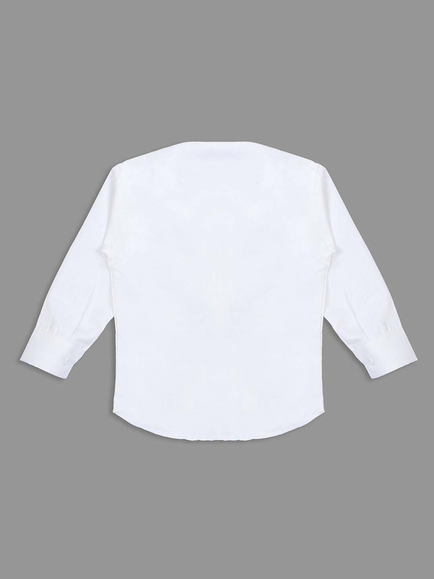 Kids Island Boys Green & White Solid Full Sleeves Suit Set