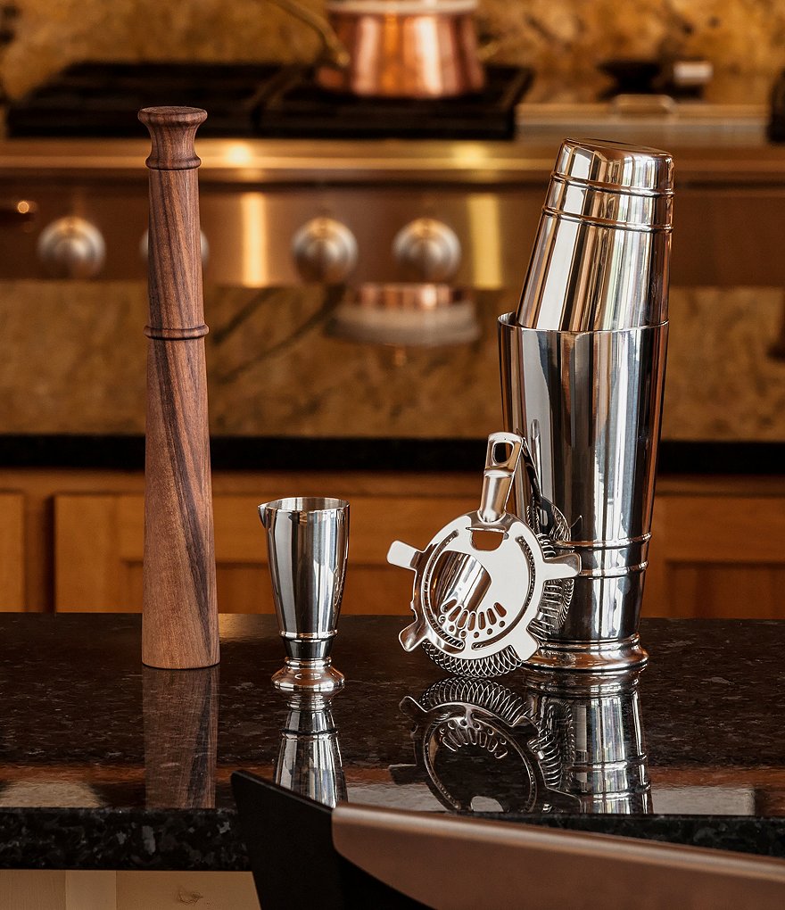 Southern Living Modern Stainless Steel Hammered Cocktail Shaker