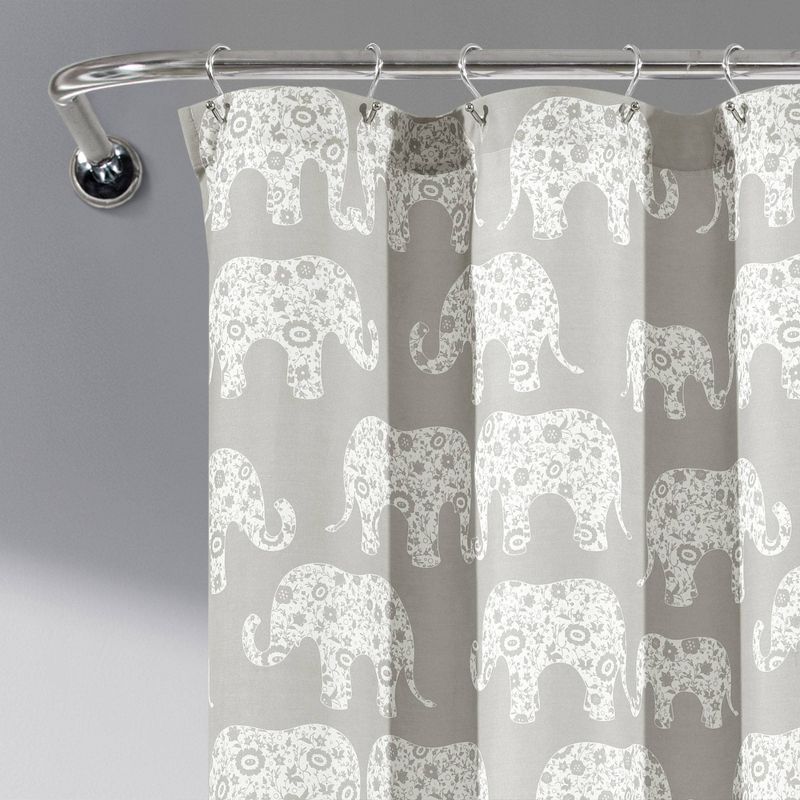 72"x72" Elephant Parade Shower Curtain - Lush Décor
