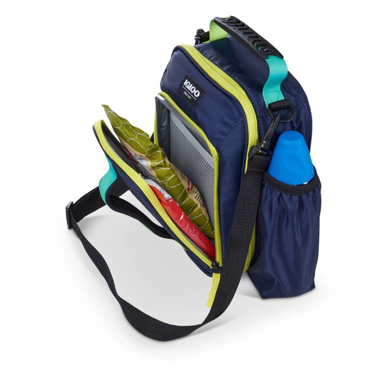 Igloo Hot Brights Vertical Classic Molded Lunch Bag - Navy with Ombre Webbing