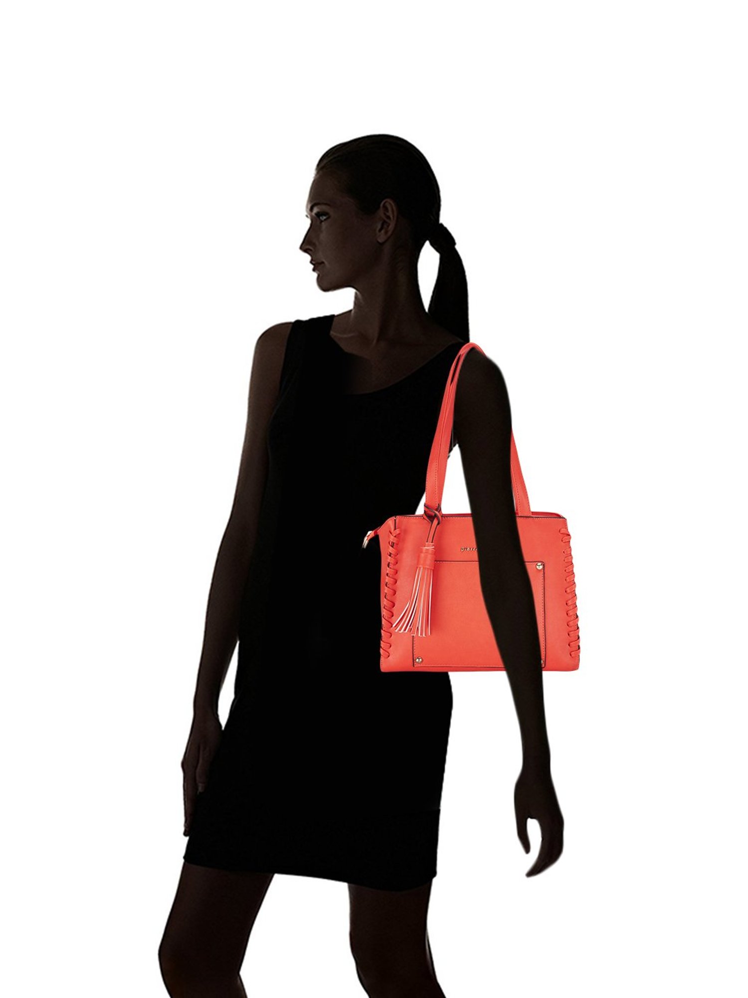 Pierre Cardin Red Solid Medium Shoulder Handbag