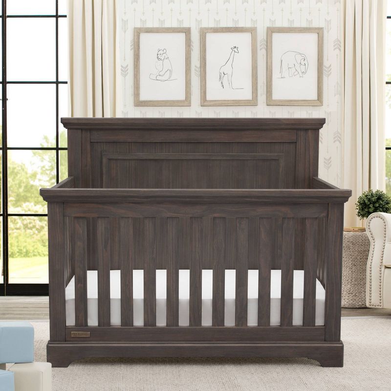 Simmons Kids' Paloma 4-in-1 Convertible Crib, Greenguard Gold Certified - Rustic Gray