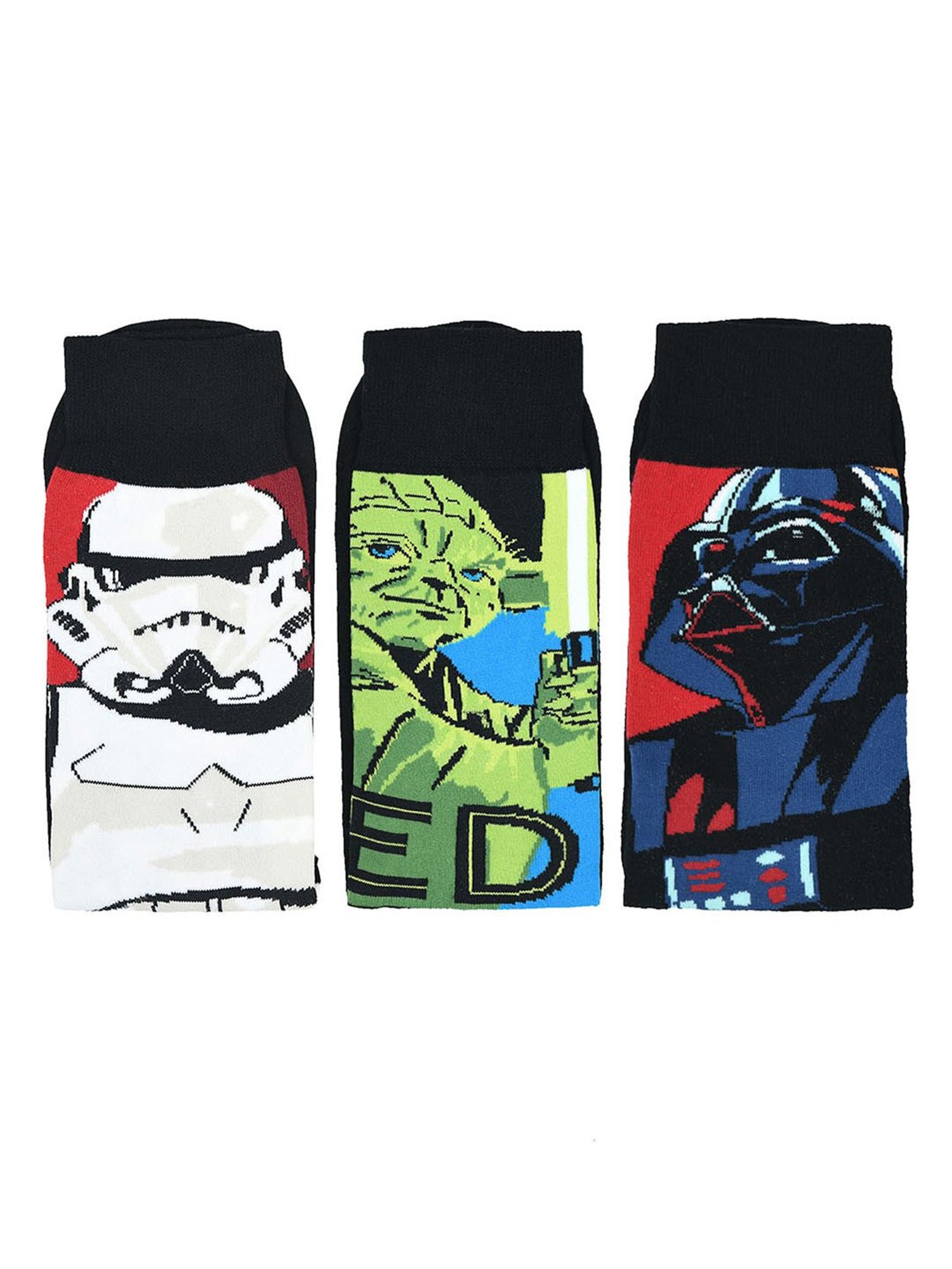 BALENZIA Star Wars Black Printed Socks (Pack of 3)