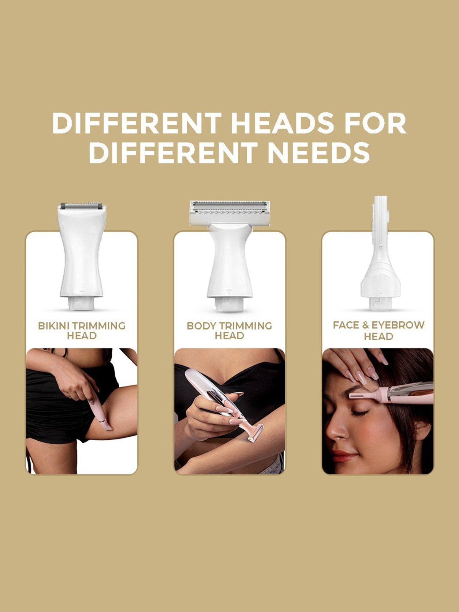 WINSTON Rechargeable 3 in 1 Bikini, Body & Eyebrow Trimmer