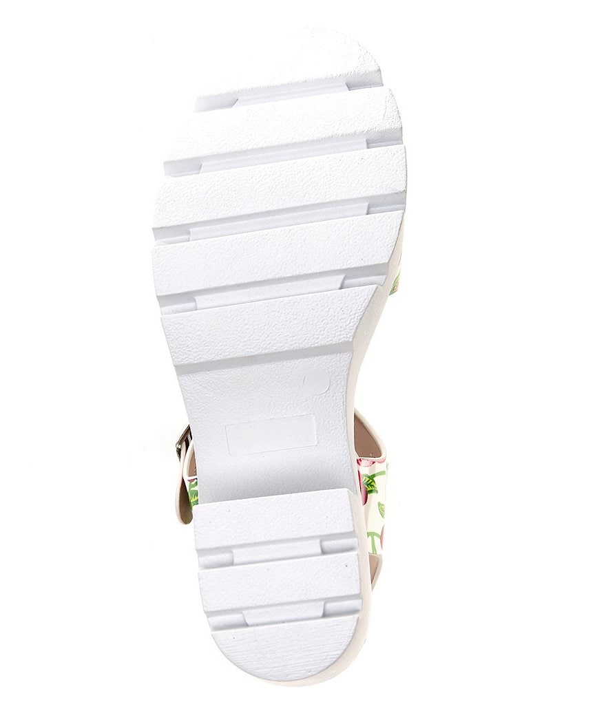 Betsey Johnson Chasse Cherry Print Platform Dress Sandals