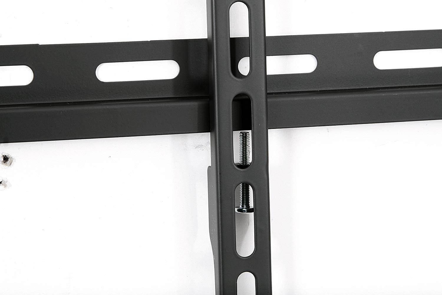 Xtrempro Low-Profile TV Wall Mount 1" Slim Fixed Bracket w/ Magnetic Removable Bubble Level for 32 - 65 inch LCD, LED, 4K or Plasma TVs VESA up to 600 x 400, 77 lbs Loading Capacity - Black (41033)