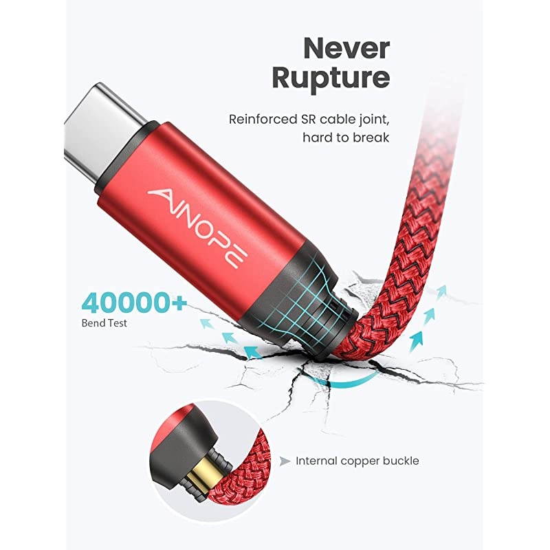 USB C Cable Fast Charging 31A Fast Charge 2Pack 66ft  USBA to TypeC Charger Cable Durable Braided USB C Cord Compatible with Galaxy Note 10 9 8 S10 S9 S8 S8 Plus S20 V30 V20 G6