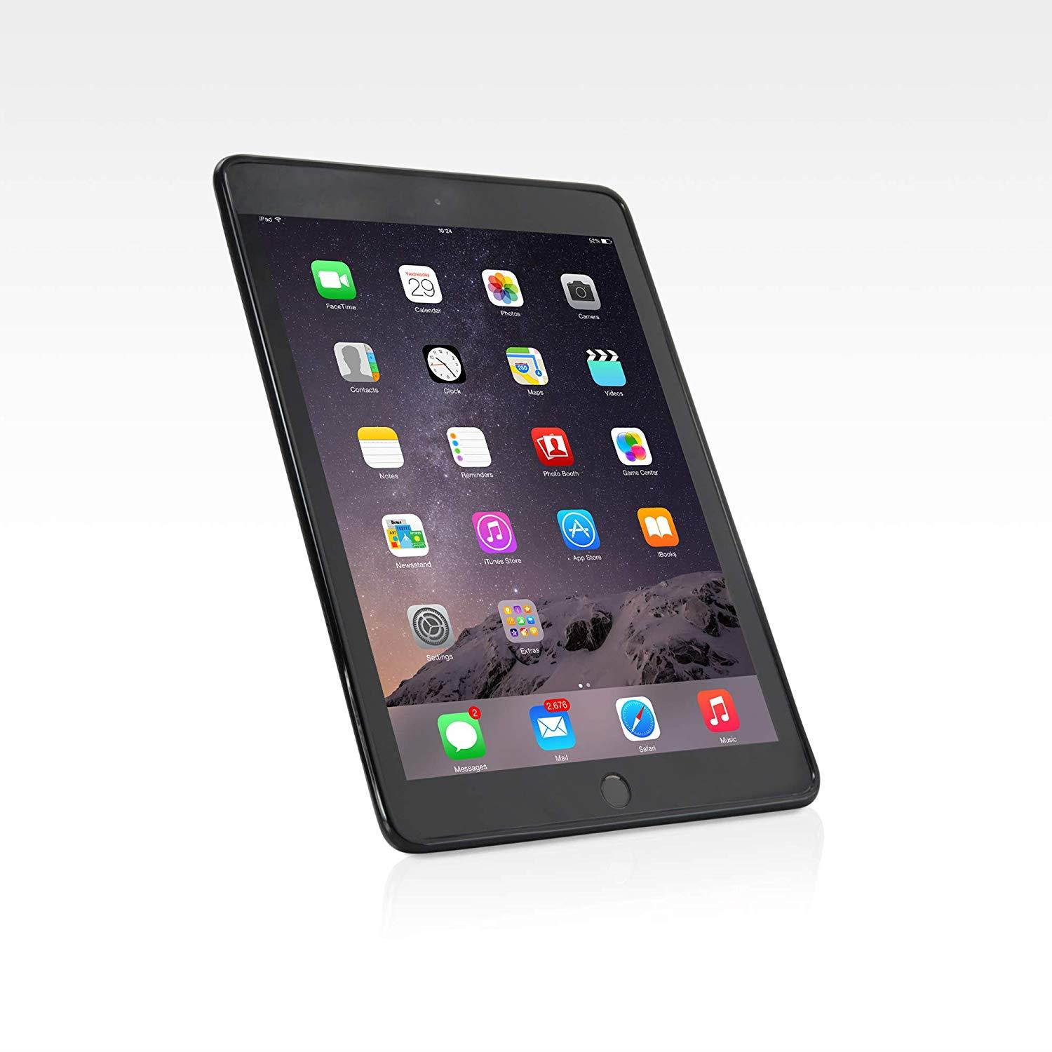 BoxWave Apple iPad (2017) Case, [Bodysuit] Premium Textured TPU Rubber Gel Skin Case for Apple iPad (2017), (2018) - Jet Black