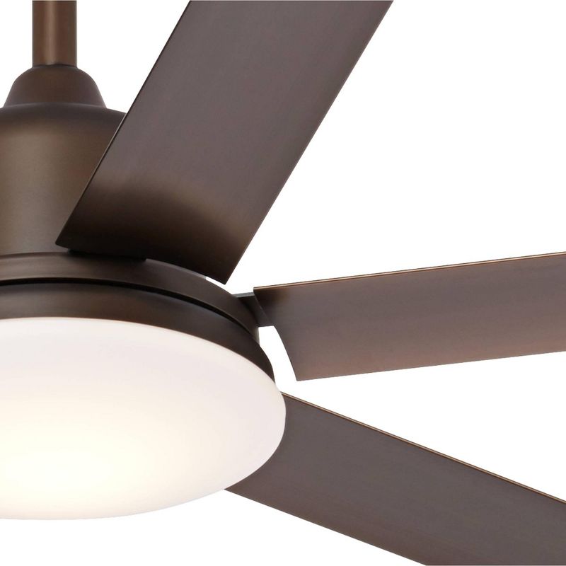 84" Casa Vieja Industrial Ceiling Fan with Light LED Dimmable Remote Control Oil Rubbed Bronze Damp Rated for Patio Porch