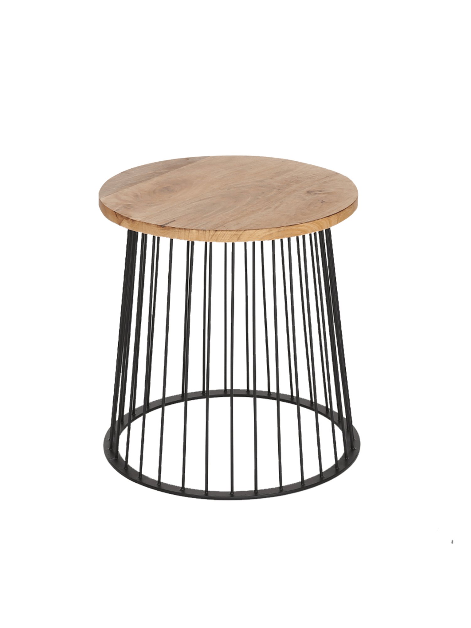 Ikiriya Avina Solid Dark Brown Wood End Table