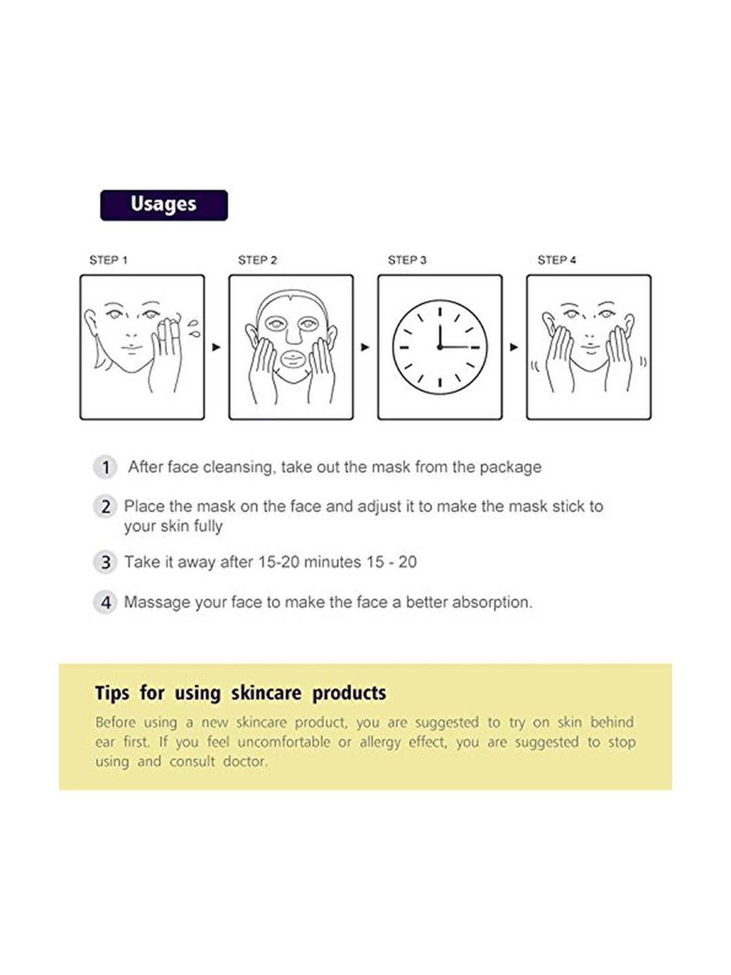 MONDSUB WitchHazel+Lavender+Q10 Facial Sheet Mask (Pack of 6) - 20 gm Each