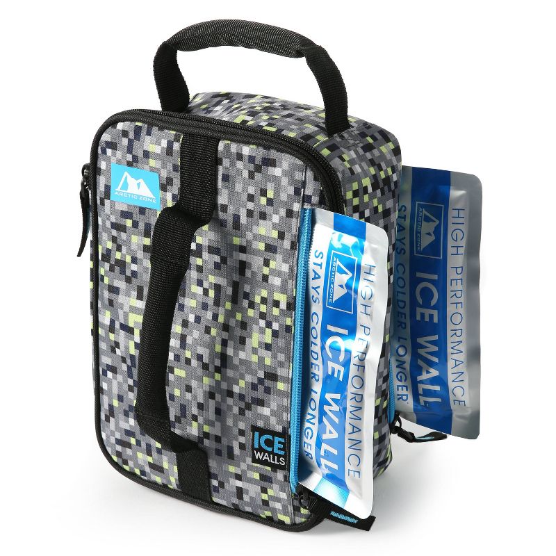 Arctic Zone Kids' Ice Walls Upright Lunch Box Set - Pixels