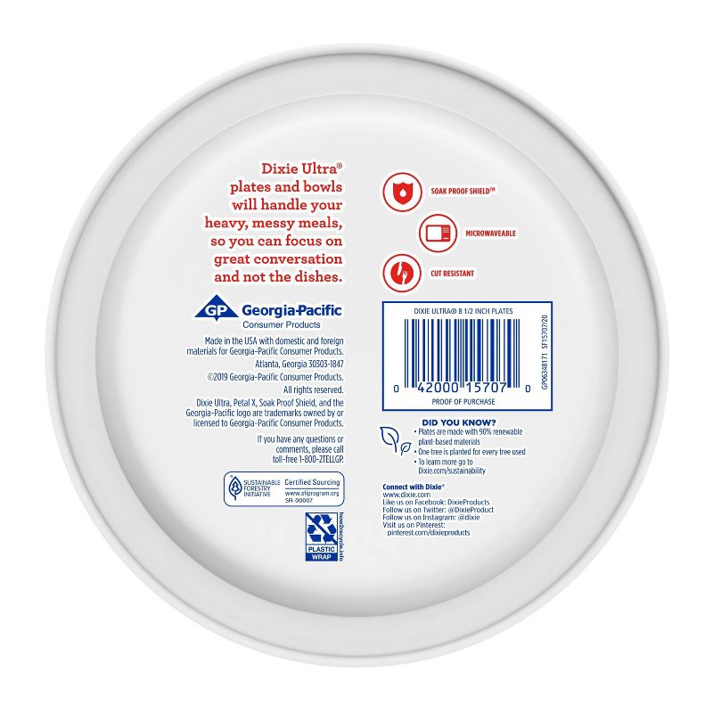 Dixie Ultra Disposable Plates - 8.5" - 30ct