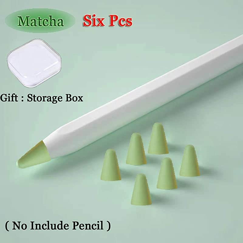 Compatible with Apple Pencil Tips Professional Liquid Silicone Nibs Cover Replacement for 1st amp 2nd Gen Writing AntiSlip Protective Case for Apple iPad Pencil Matcha