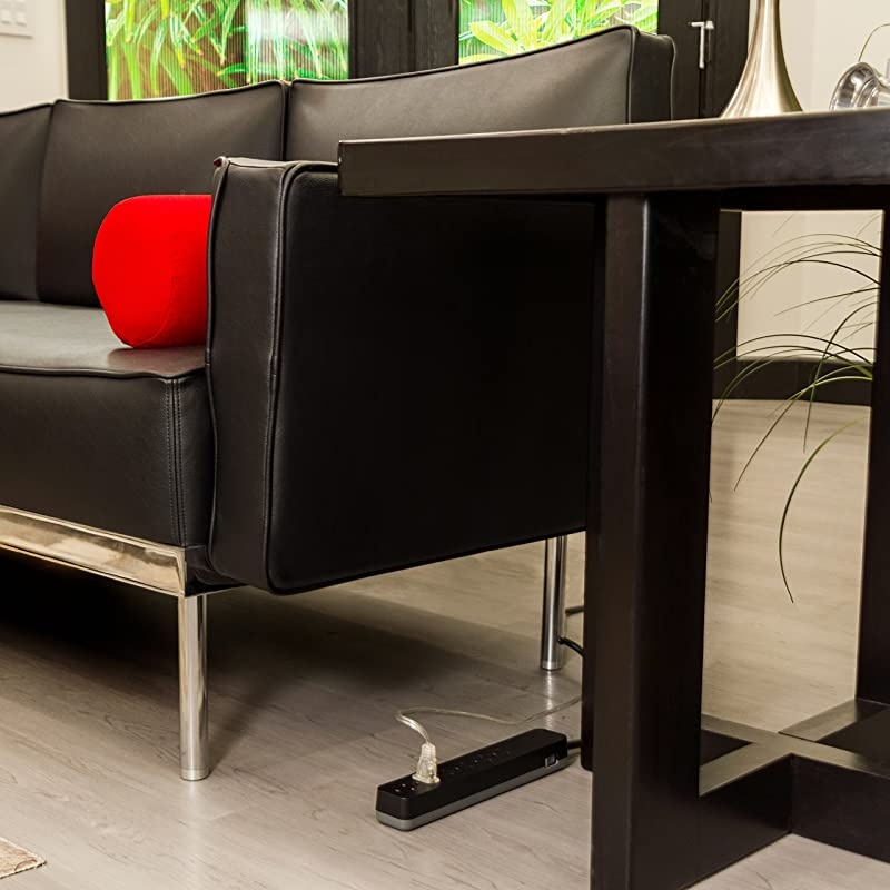 Power Strip SurProtector 6 Outlets Flat Plug 6 Ft Power Cord Wall Mount Warranty Black 37211