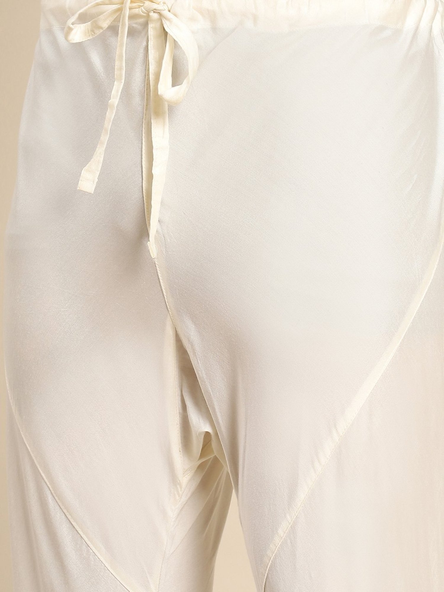 KISAH Mid Green Regular Fit Embroidered Kurta Bottom Set