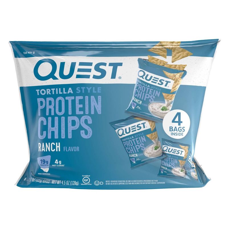 Quest Tortilla Style Protein Chips - Ranch - 4ct/4.5oz