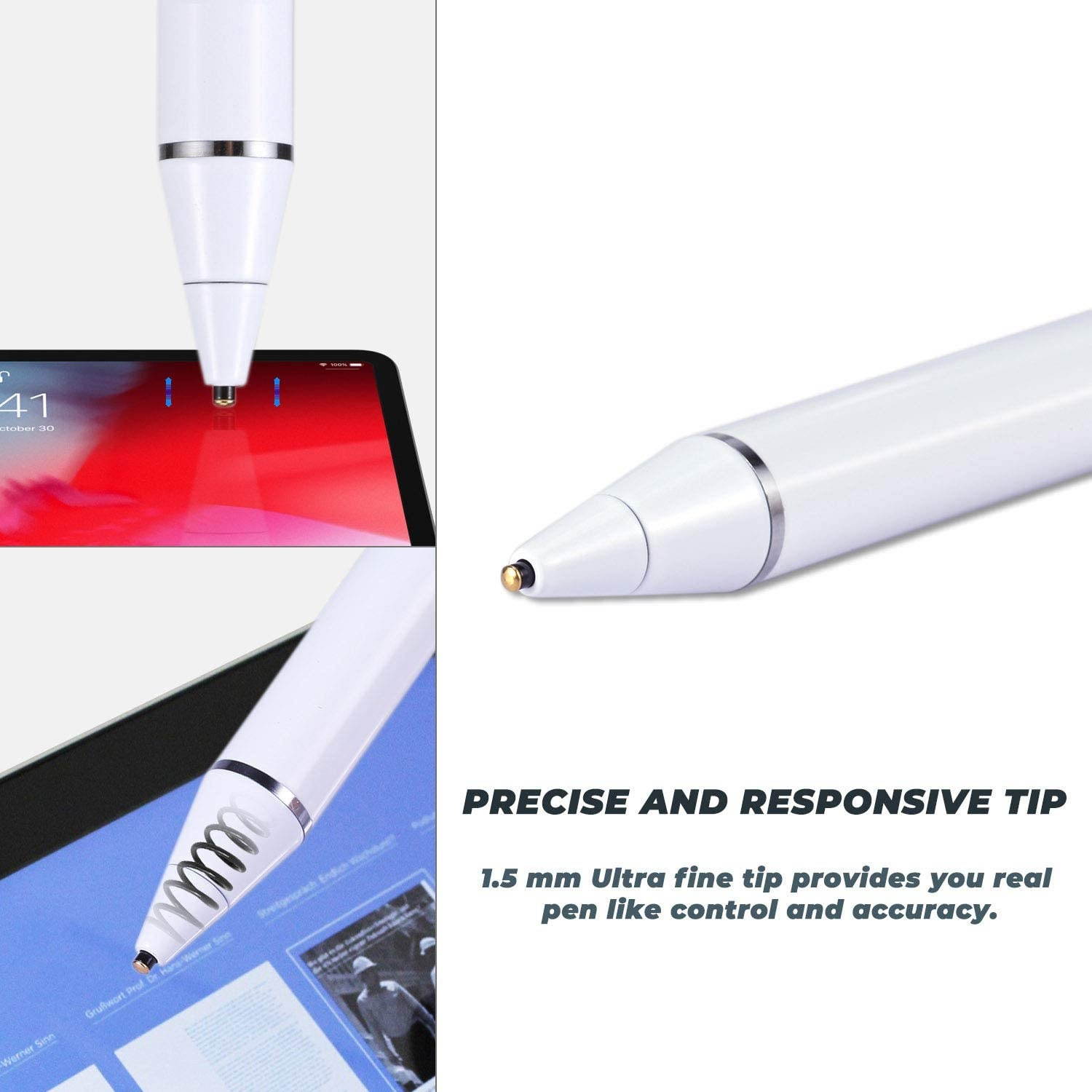 Stylus for Asus Chromebook Flip Pencil Digital Pencil with 1.5mm Ultra Fine Tip Stylus Pen for Asus Chromebook Flip White