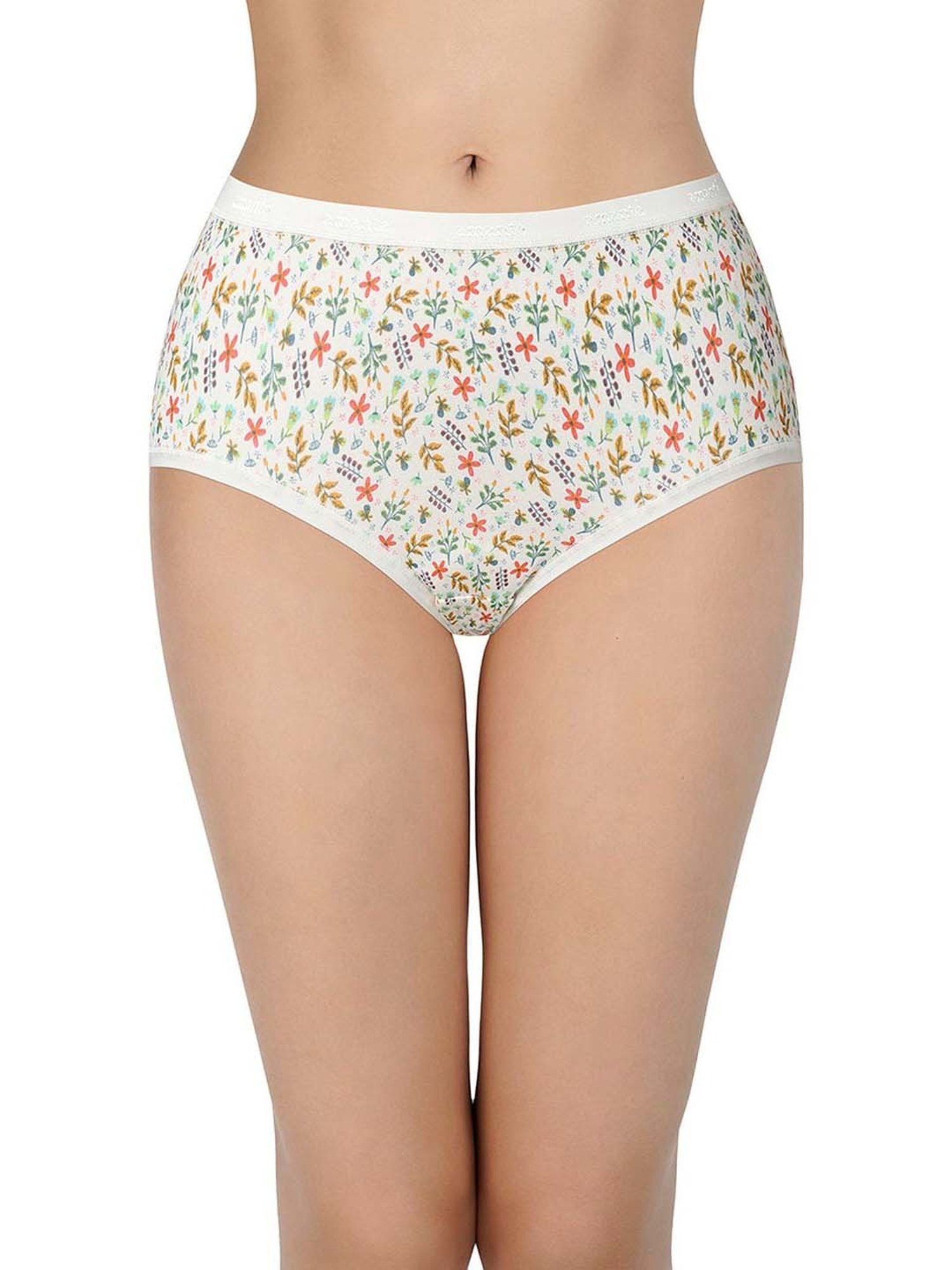 Amante Orange & White Cotton Printed Hipster Panties - Pack Of 3