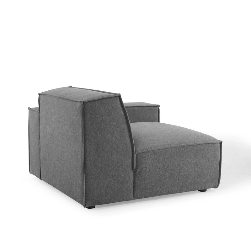 4pc Restore Sectional Sofa with Ottoman Charcoal - Modway