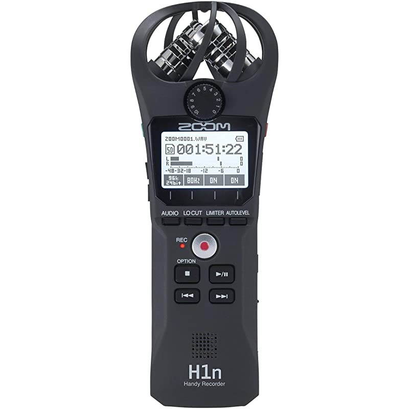H1n Portable Recorder Onboard Stereo Microphones Camera Mountable Records to SD Card Compact USB Microphone Overdubbing Dictation For Recording Music Audio for Video and Interviews