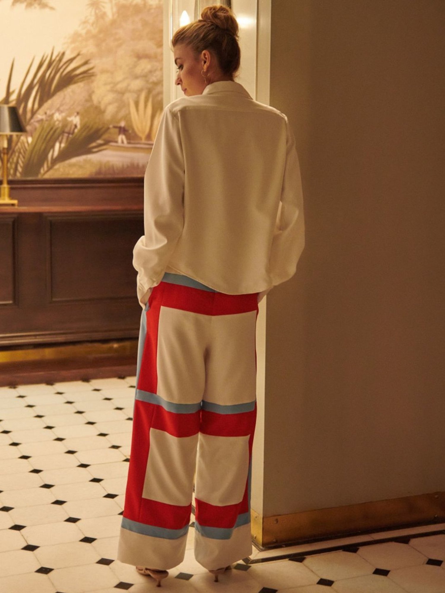 Cin Cin White Audace Party Edit Ruby Shirt With Pant