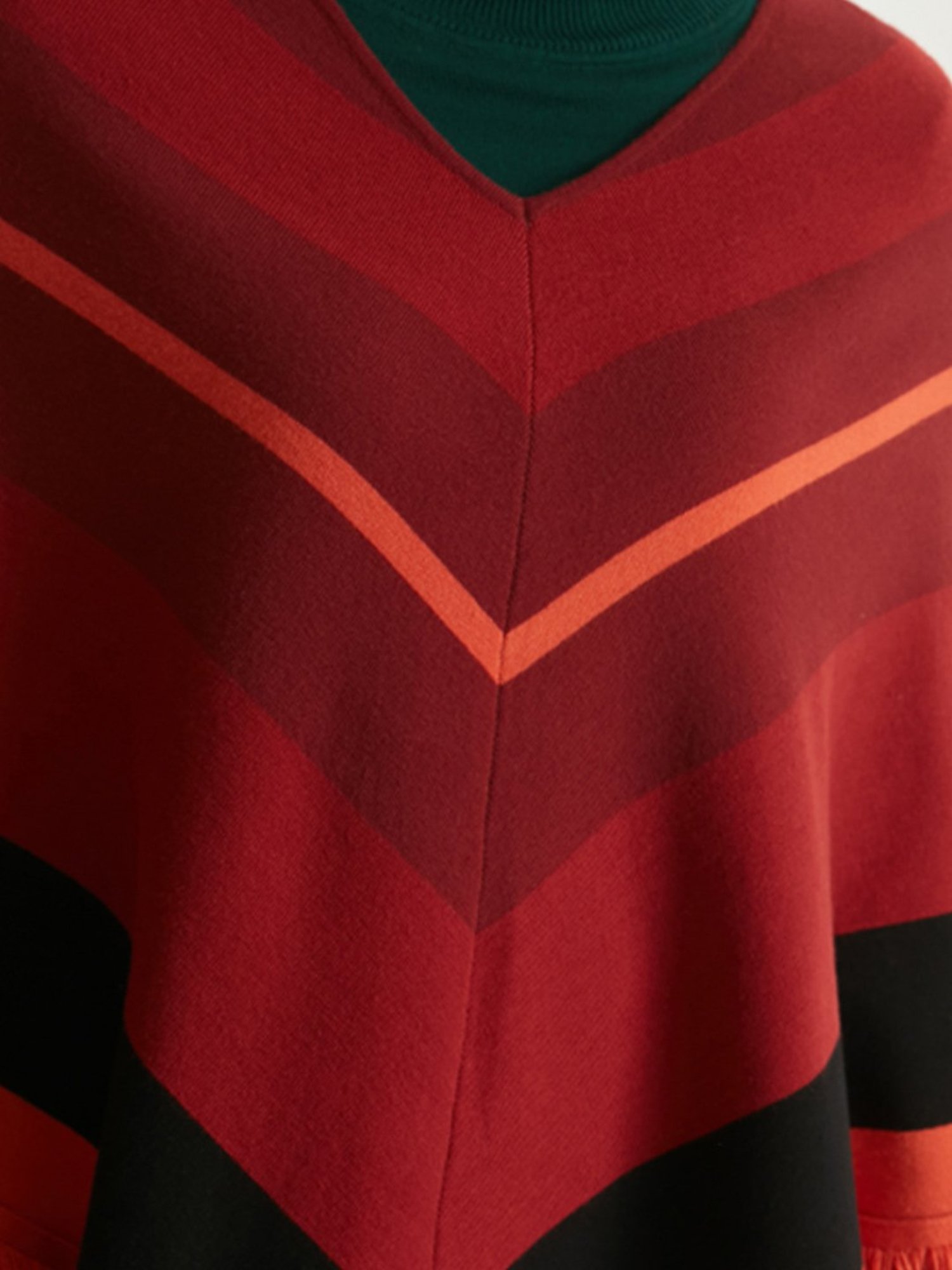 Cover Story Multicolor Color-Block Poncho