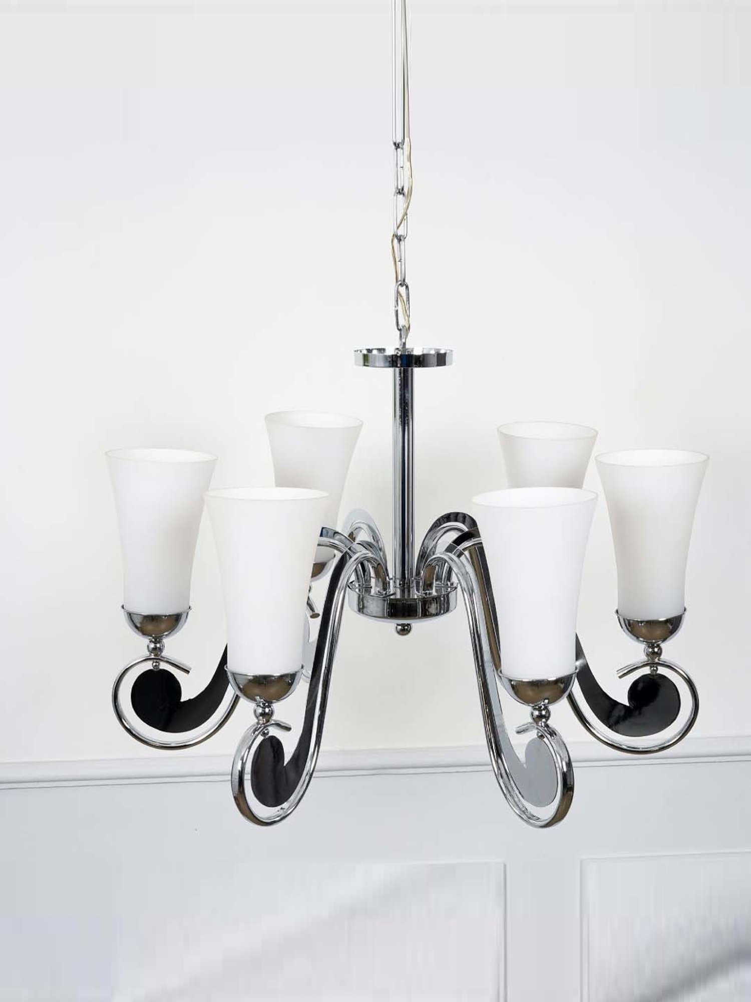 Kapoor Lamp Shades Antique Brass & Champagne Catalina 5 Light Chandelier