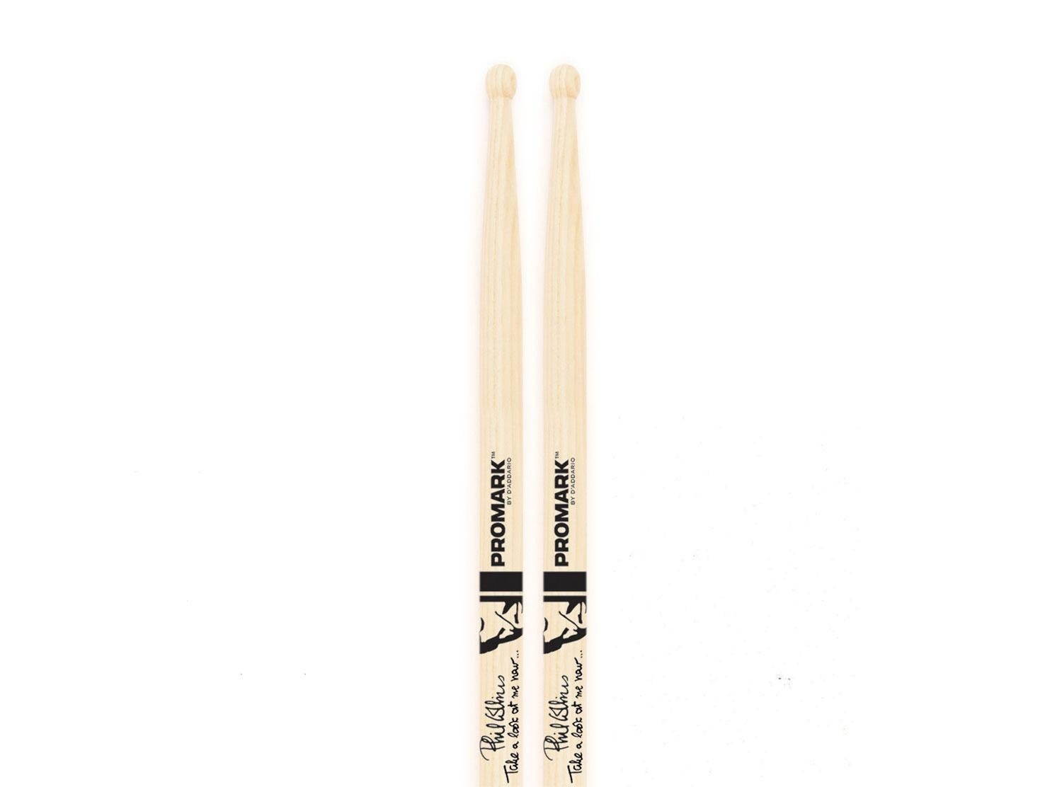 Promark PCW Phil Collins Signature Hickory Wood Tip Drumsticks