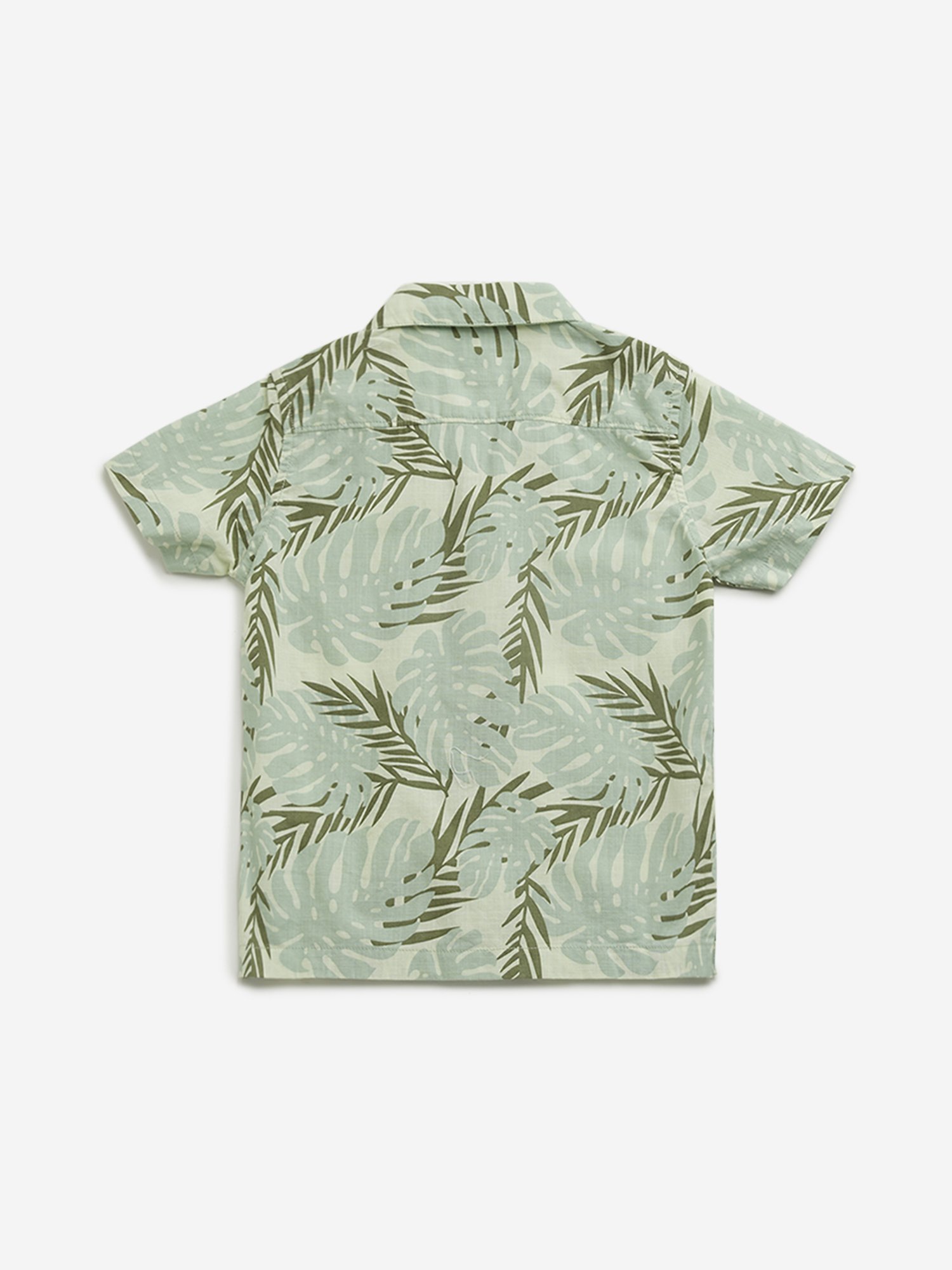 HOP Kids by Westside Sage Leaf Pattern Shirt