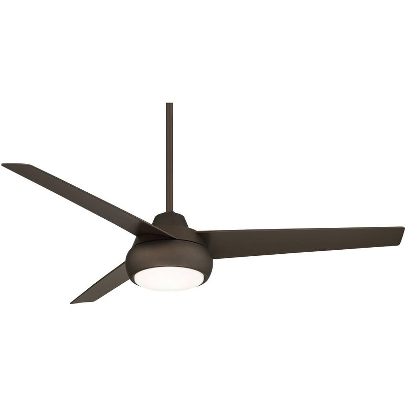 52" Casa Vieja Modern 3 Blade Ceiling Fan with Light LED Dimmable Remote Emperial Bronze House Bedroom Living Room Kitchen Dining