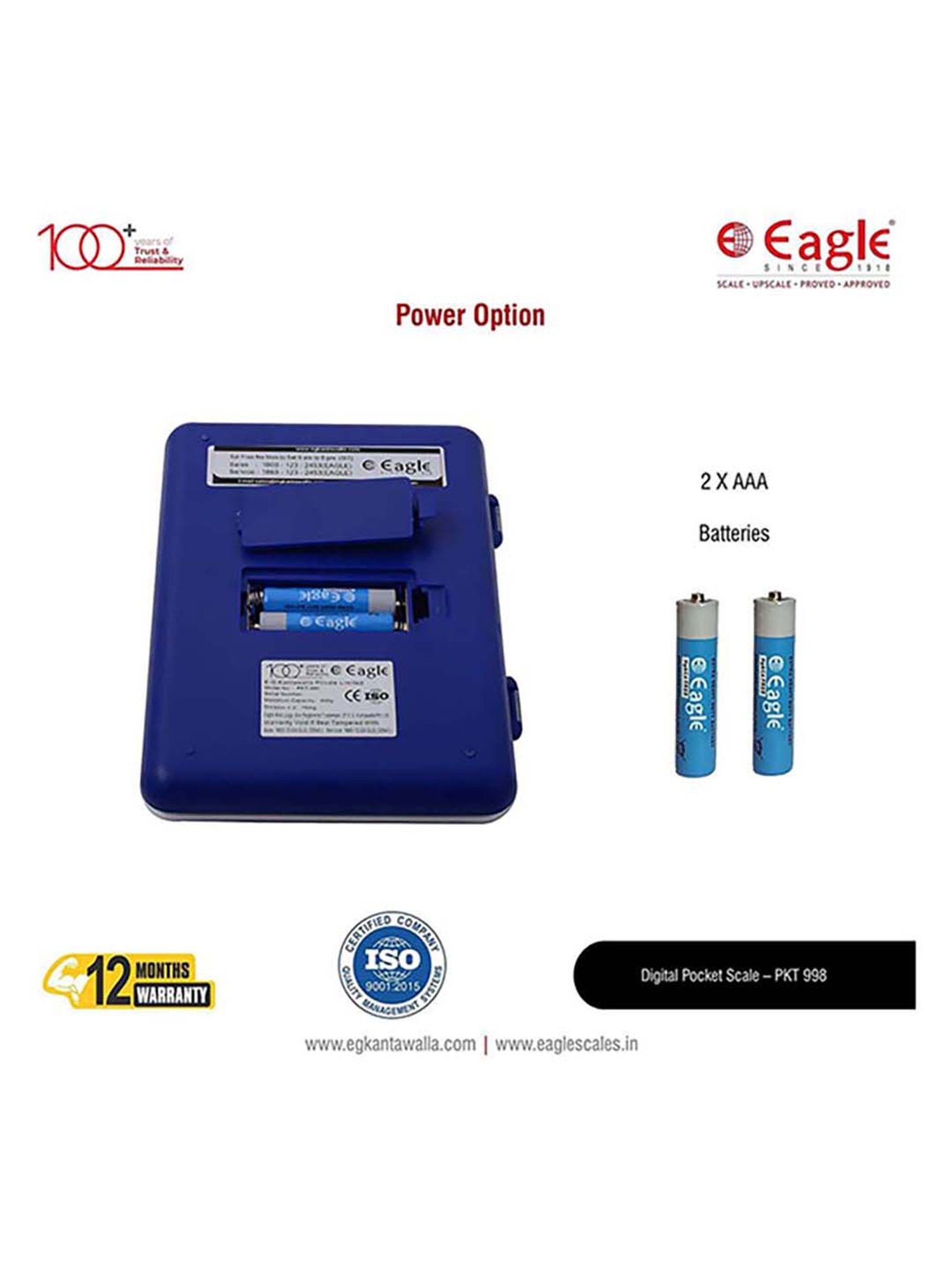 Eagle PKT-998 Digital Weighing Scale, 1kg Capacity, 0.01g Accuracy,Mini Weight Machine, Pocket Scale